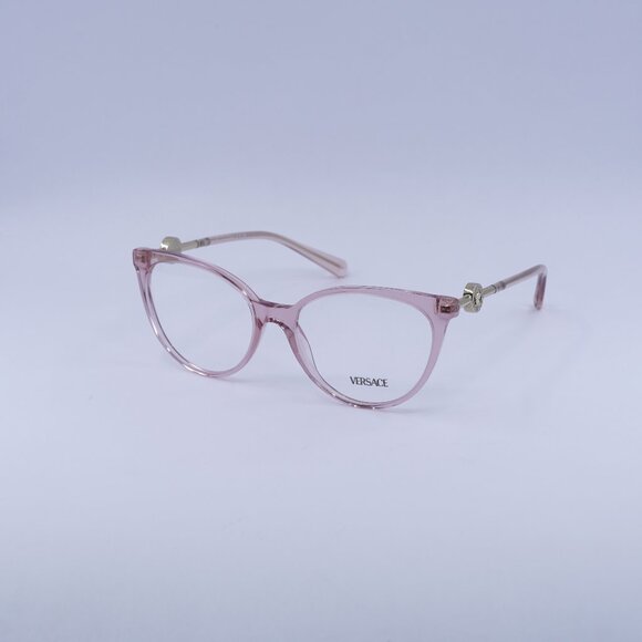 🕶️ New Versace VE3298B 5339 Eyeglasses - Transparent Pink Frame